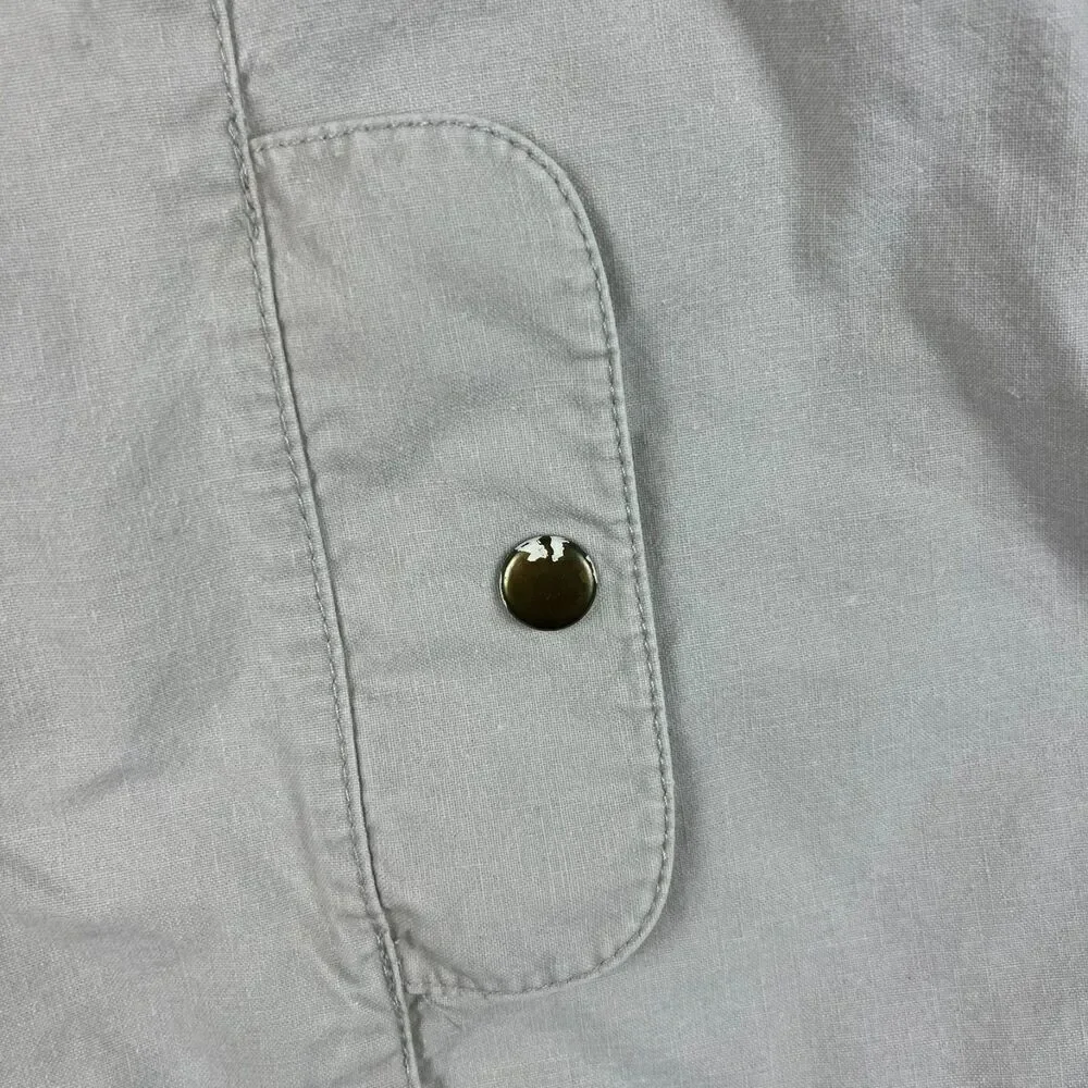 Vtg 80's Banana Republic Safari Vest Hooded Beige Photography Travel Men's XL*
